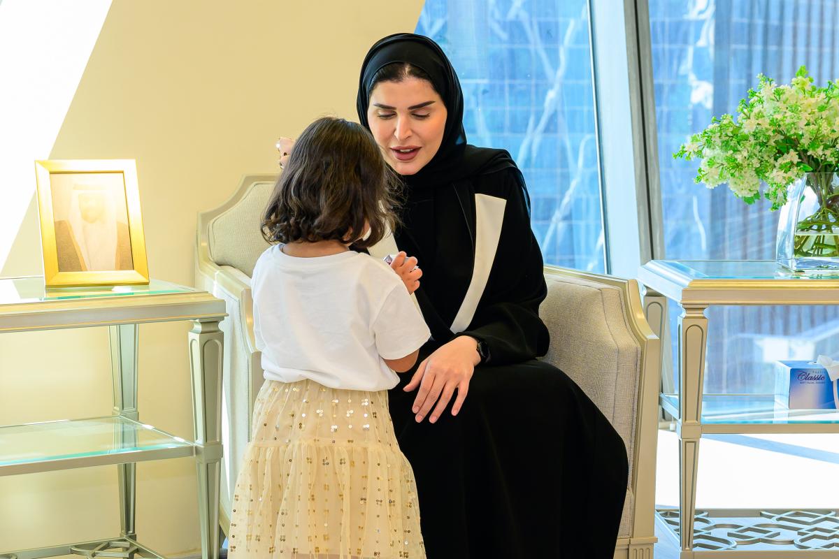 Dreama children visit Her Excellency Mrs. Maryam bint Ali bin Nasser Al-Misnad, Minister of Social Development and Family